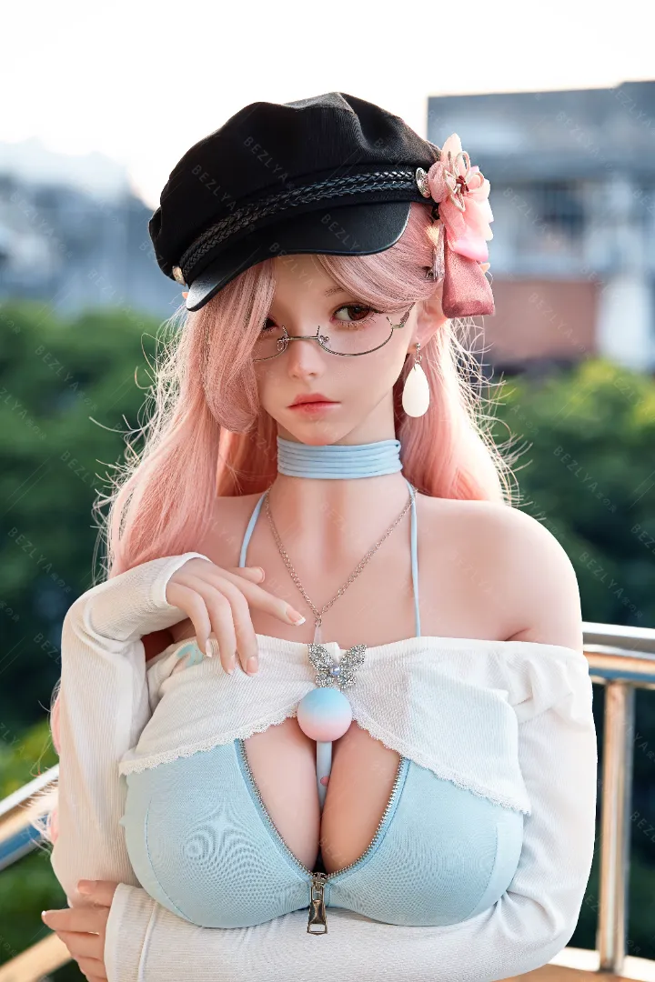 155cm (5ft1) G-Cup Movable Jaw Silicone Head + TPE Body Hybrid Sex Doll Kaliya, Head Kaliya